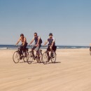 Velofahren am Strand